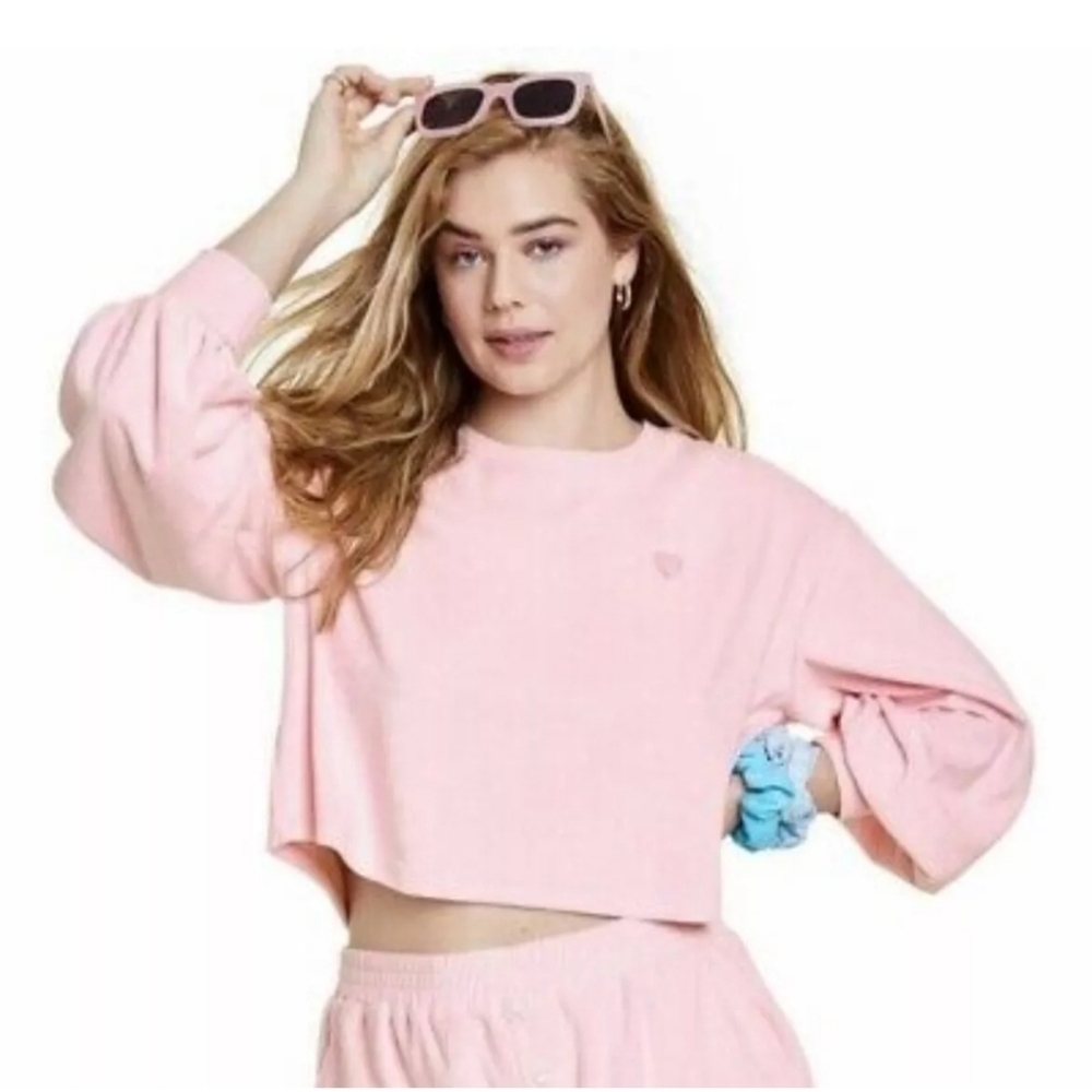 Stoney Clover Light Pink Cropped Sweatshirt